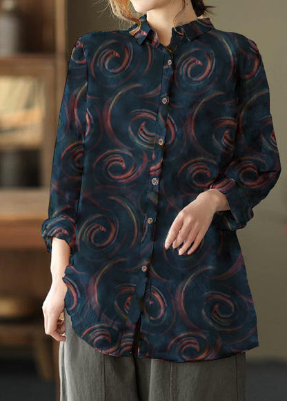 Martina - Blusa Tunica Patchwork Rossa Elegante