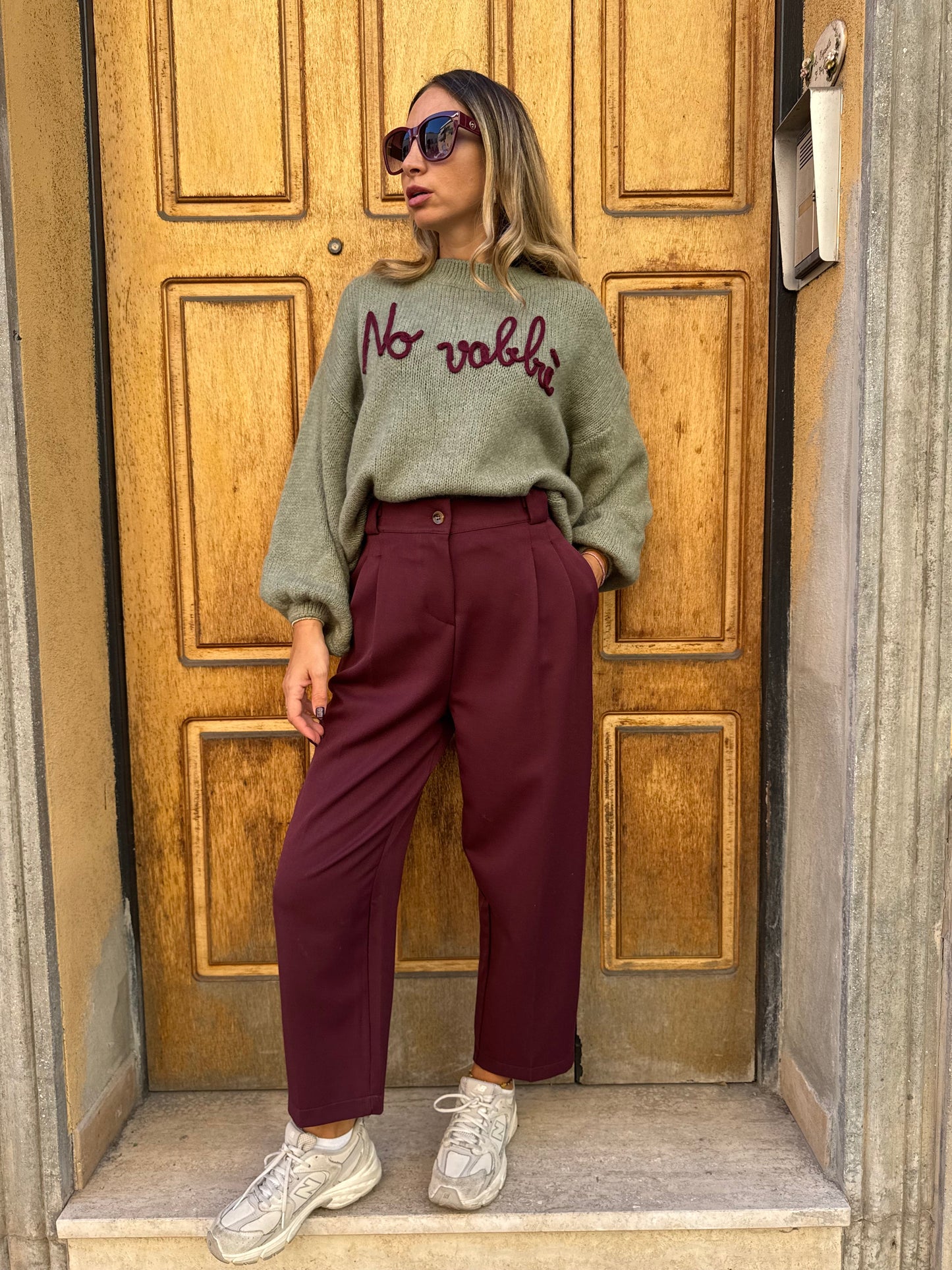Turrita - Maglione Donna No Vabbè Menta Casual