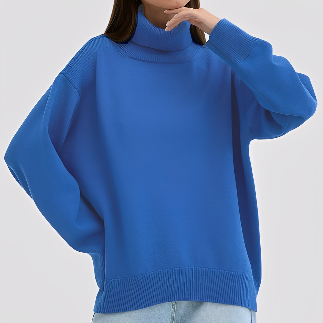 Luana – Maglione Oversize a Collo Alto dal Look Essenziale