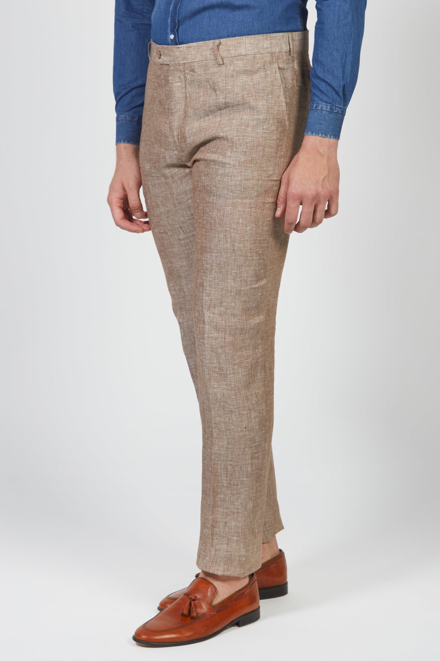 Rufiano - Pantalone Uomo Melange Leggero Fresco Naturale