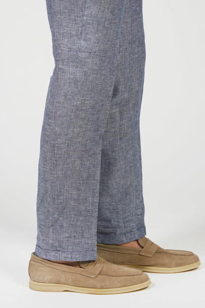 Rufiano - Pantalone Uomo Melange Leggero Fresco Naturale