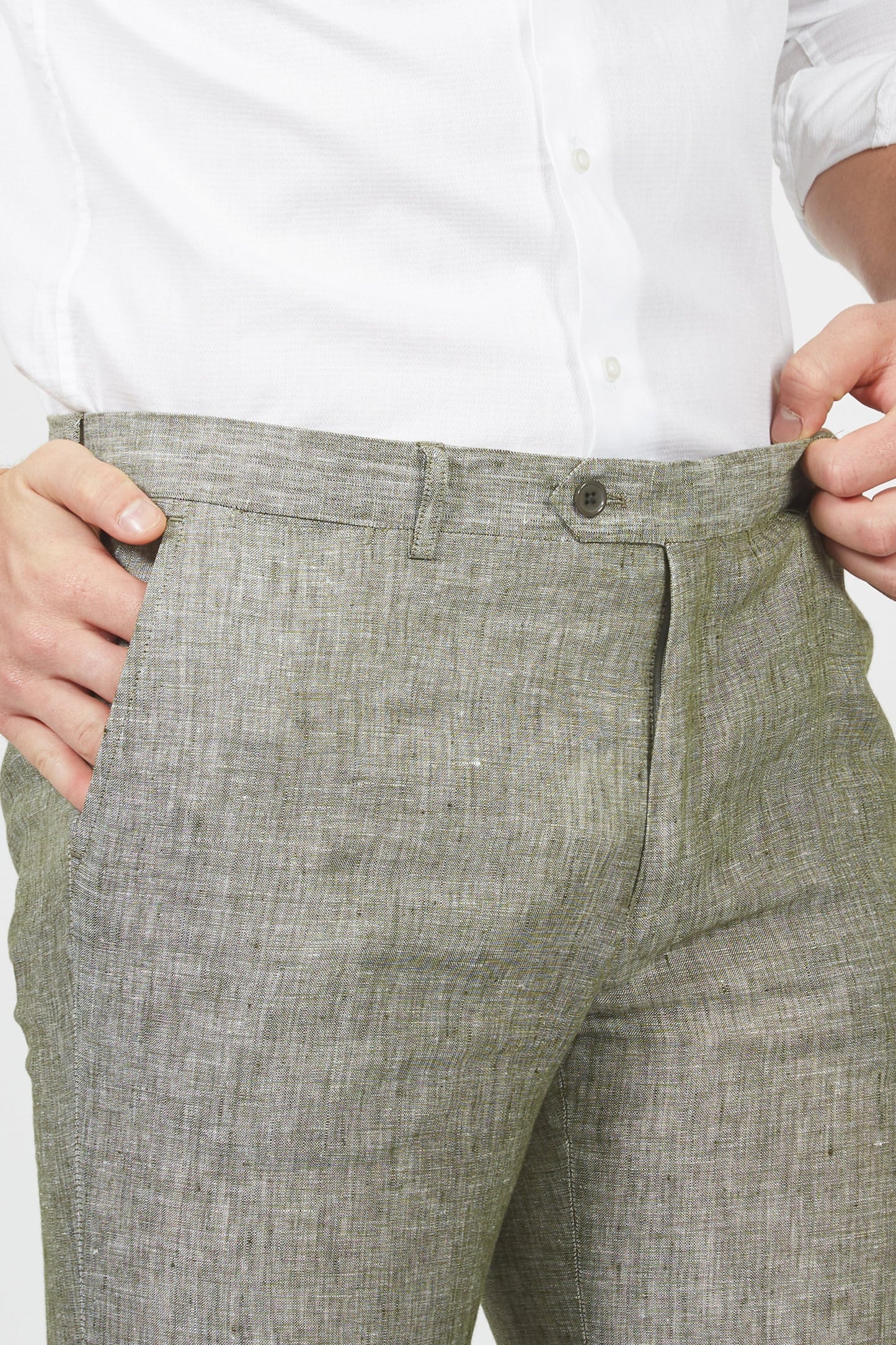 Rufiano - Pantalone Uomo Melange Leggero Fresco Naturale