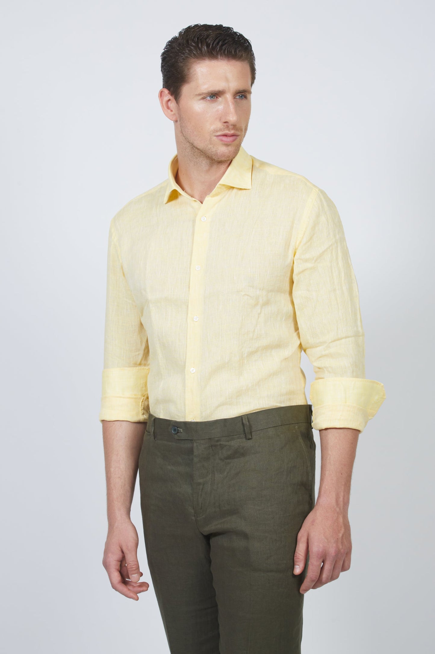 Romerio - Camicia Uomo Naturale Leggera Fresca Estiva