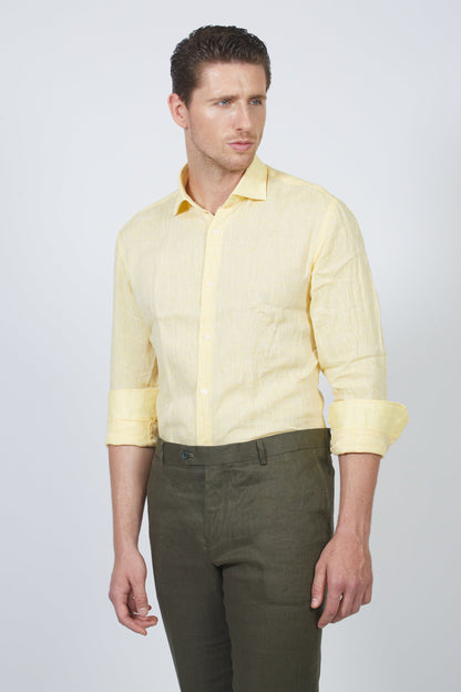 Romerio - Camicia Uomo Naturale Leggera Fresca Estiva