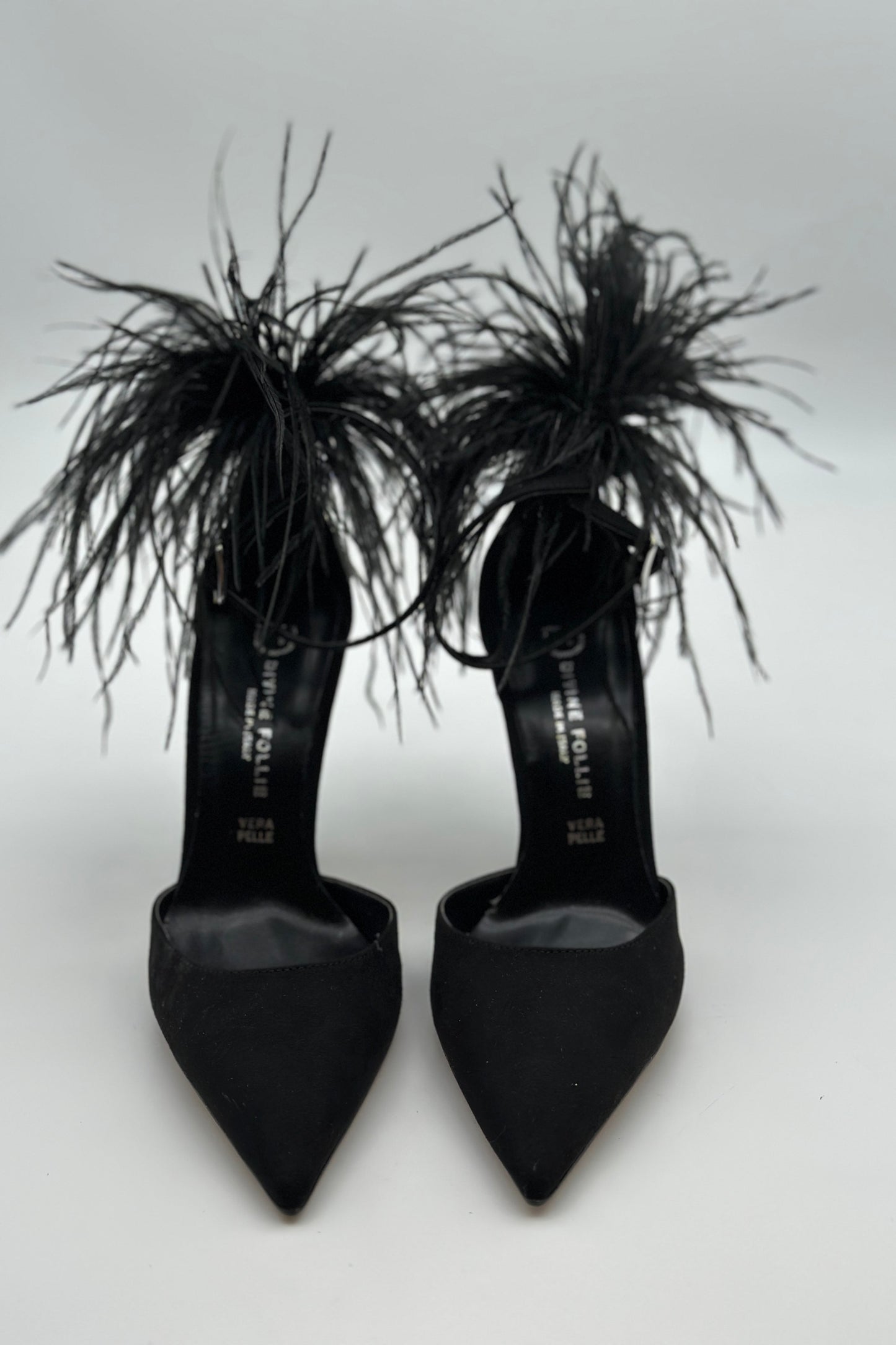 Jana - Décolleté Donna Laccio Caviglia Piume Glamour