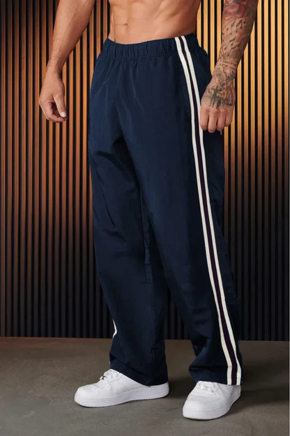 Hippolito - Pantalone Sportivo Uomo Doppia Striscia Stampa