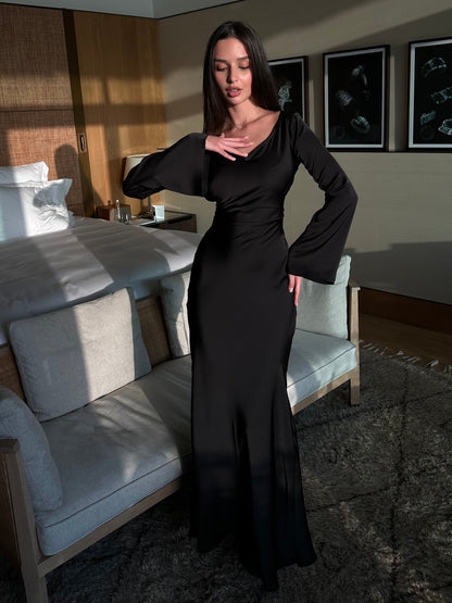 Nicole – Abito Maxi Maniche Lunghe Vivace ed Elegante