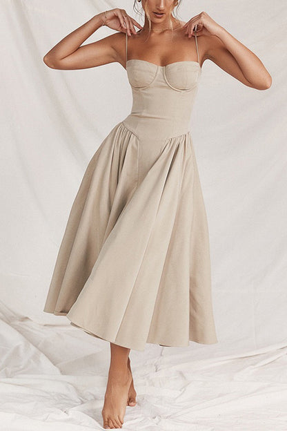 Quineta - Abito Midi Sling Donna Sensuale Elegante Moderno