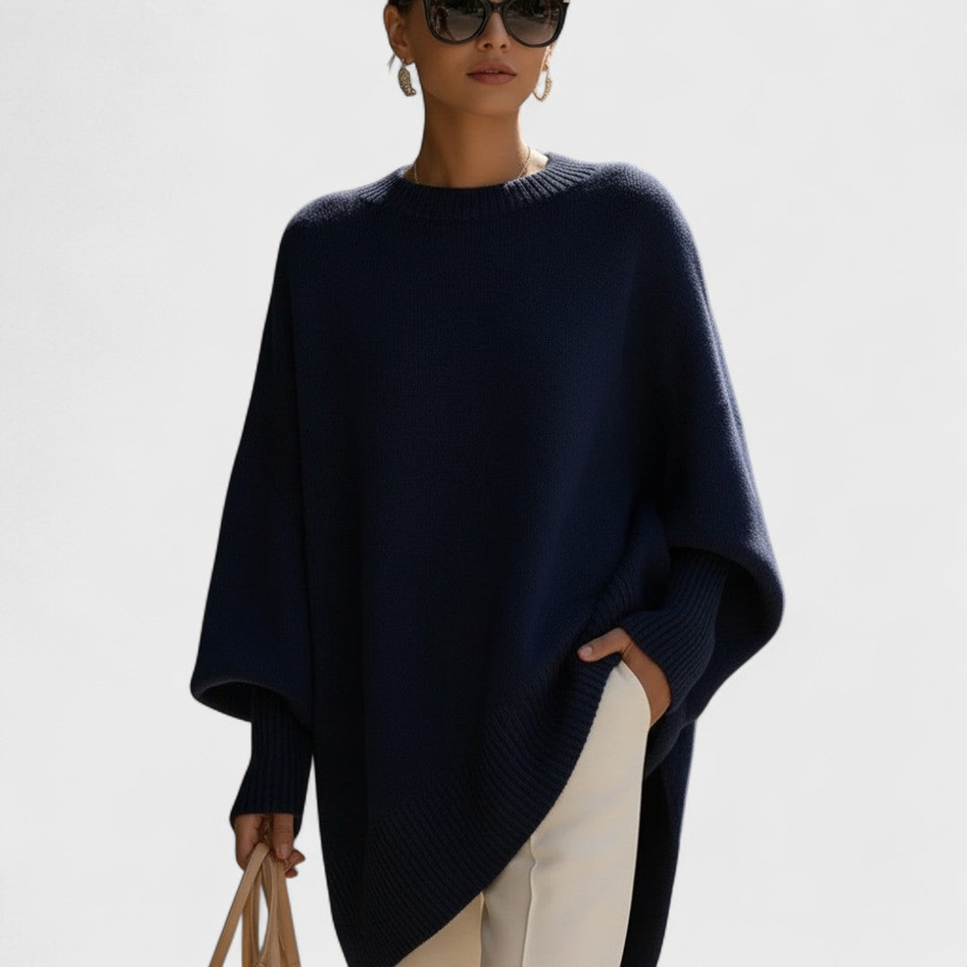 Gemma – Poncho Oversize Dallo Stile Essenziale