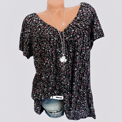 Claudia – Blusa Ampia Con Motivo Floreale Ed Elegante