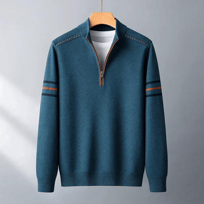 Timandro - Maglione Moderno Mezzo Zip Uomo