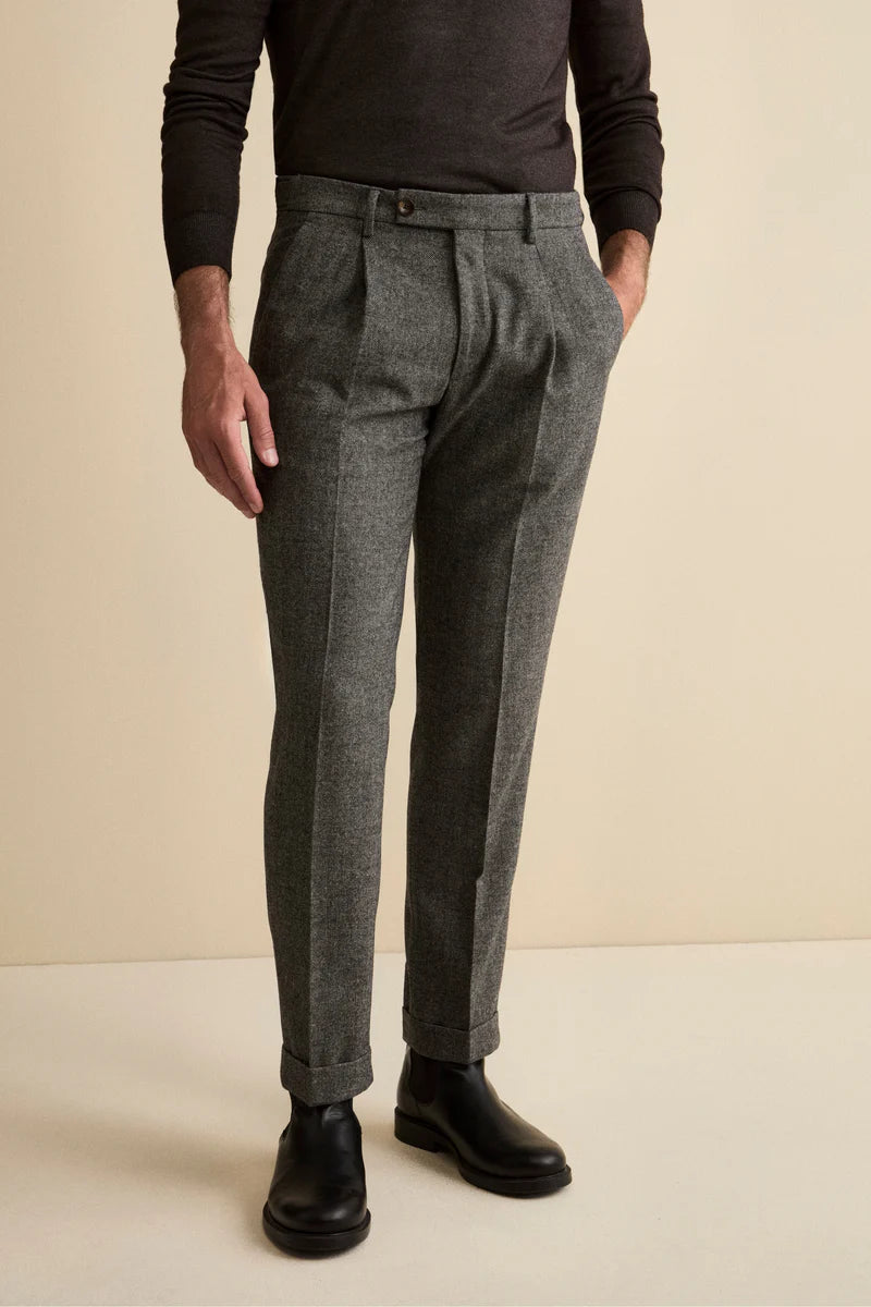 Raimondo - Pantalone Straight Elegante con Risvolto Uomo