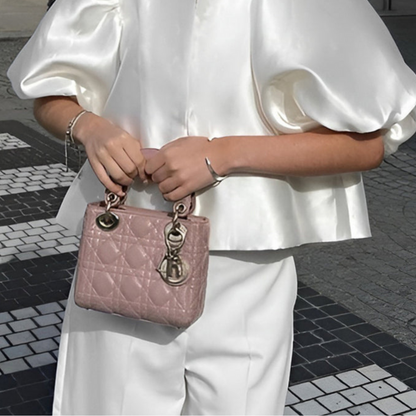 Dalia – Borsa Trapuntata Chic Impreziosita Da Elegante Dettaglio Charm