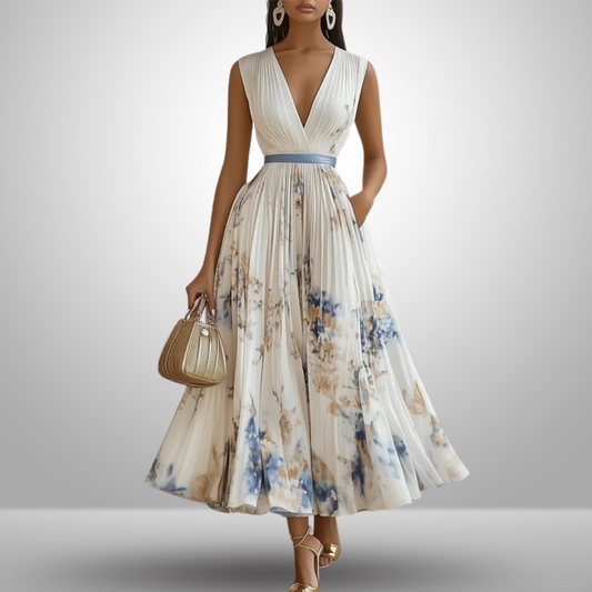 Ippolita - Vestito donna maxi plissé senza maniche estate