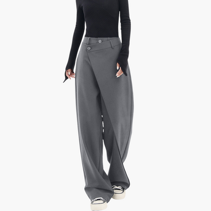 Kenia - Pantaloni Donna Larghi Asimmetrici Eleganti