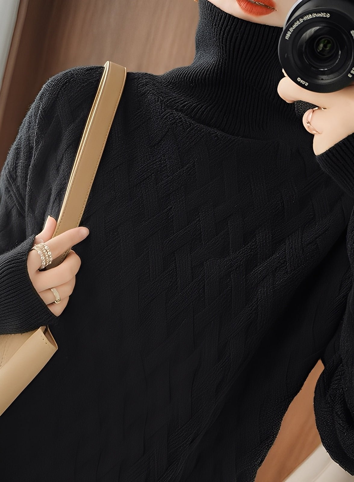 Franca - Maglione Dolcevita Donna Stile Elegante