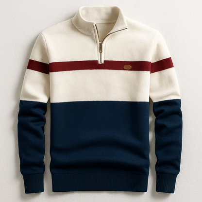 Dino - Maglione Uomo Mezza Zip Stile Classico