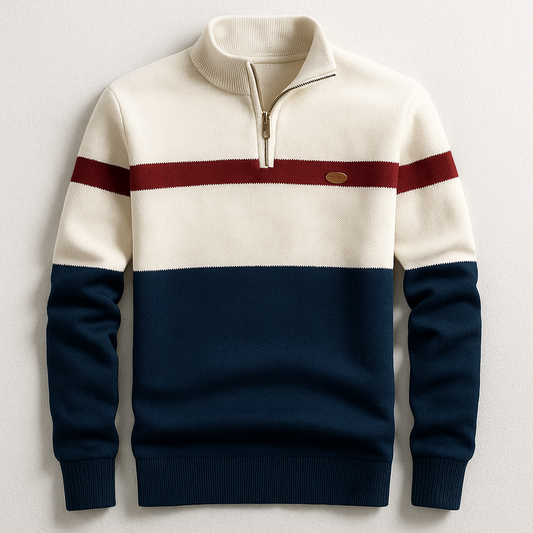 Dino - Maglione Uomo Mezza Zip Stile Classico