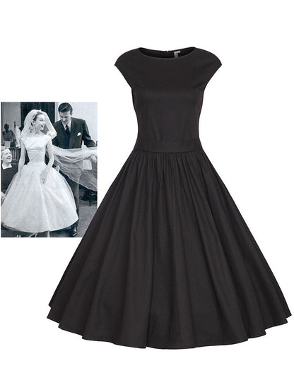 Ilaria – Abito in Cotone Stile Hepburn