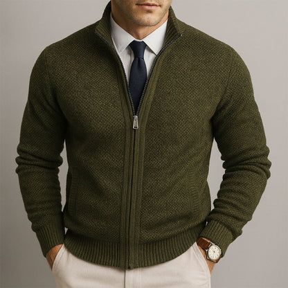 Tullio - Cardigan Zip Elegante Uomo Stile Moderno
