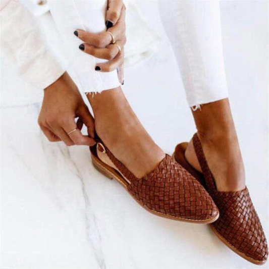 Iside - Loafer donna slingback intrecciato punta chiusa