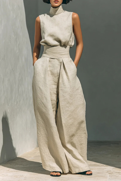 Marta – Jumpsuit Senza Maniche Con Pantalone A Gamba Larga