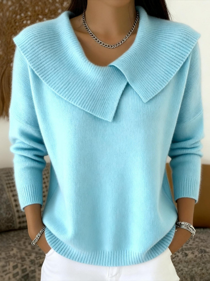 Ternizia - Maglia Donna Calda Colletto Morbido Chic