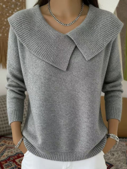 Ternizia - Maglia Donna Calda Colletto Morbido Chic