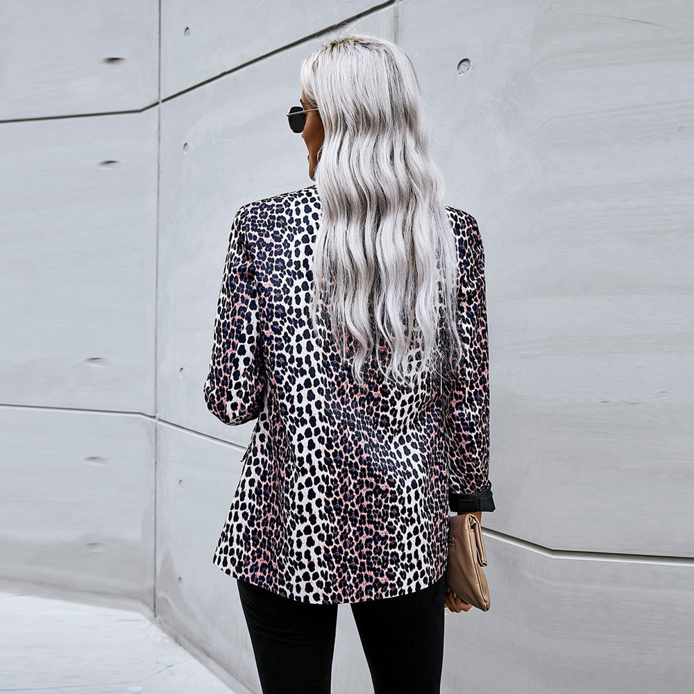 Sabrina – Blazer A Stampa Leopardata Con Vestibilità Ampia