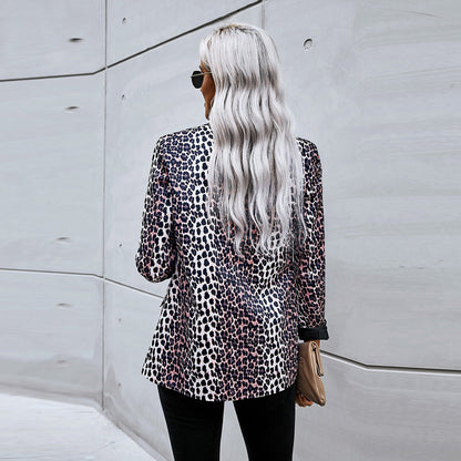 Sabrina – Blazer A Stampa Leopardata Con Vestibilità Ampia