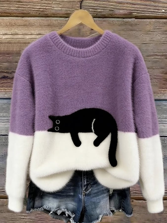 Tarcisio - Felpa Donna Con Stampa Gatto