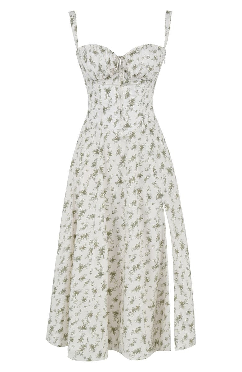 Giorgia – Abito con Bustier Floreale Modellante Vita per Donna