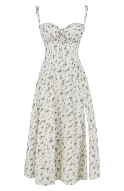 Giorgia – Abito con Bustier Floreale Modellante Vita per Donna