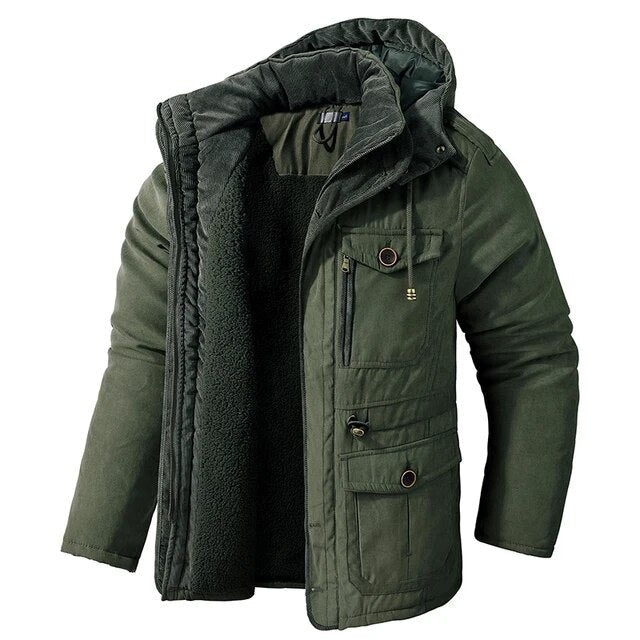 Isandro – Parka Uomo Con Cappuccio E Tasche Utility