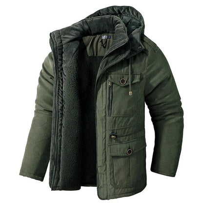 Isandro – Parka Uomo Con Cappuccio E Tasche Utility