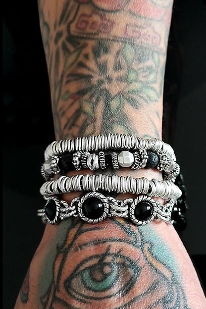 Prospero - Bracciale Nero Uomo Elegante Moderno