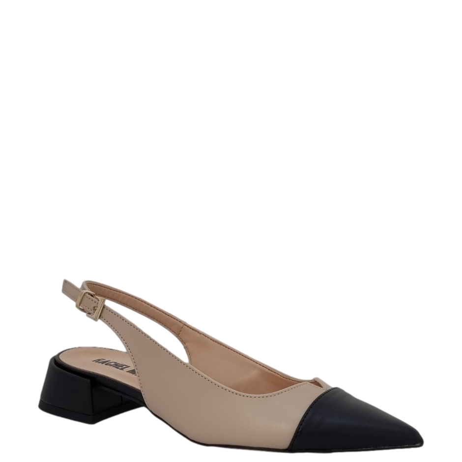 Rinae – Ballerine Bicolore Nude con Puntina Nera
