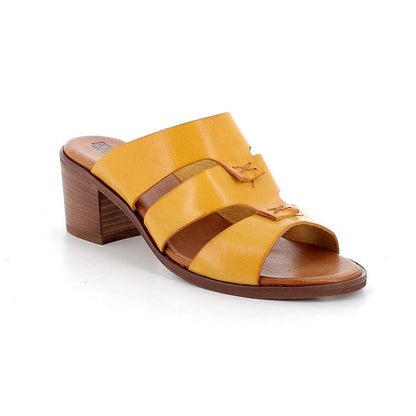Debora - Sandali Tacco Donna Ocra Eleganti Moderni