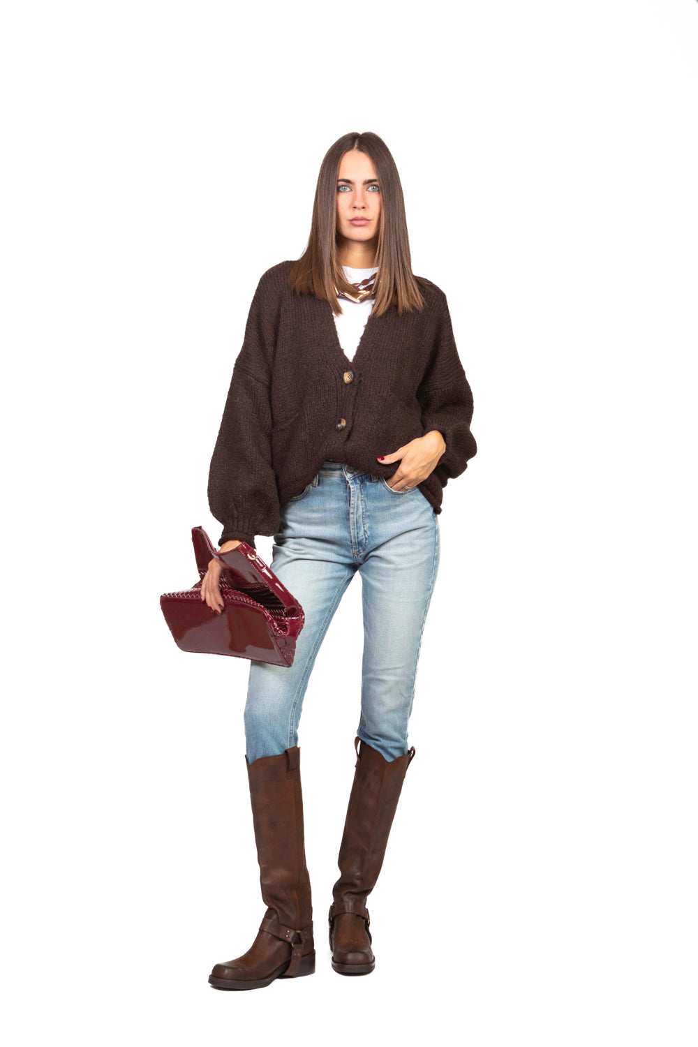 Patrizia - Cardigan Over Manica Palloncino Art