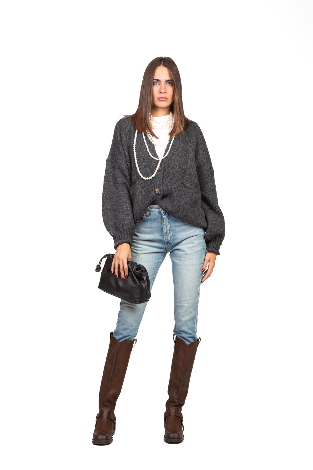 Patrizia - Cardigan Over Manica Palloncino Art