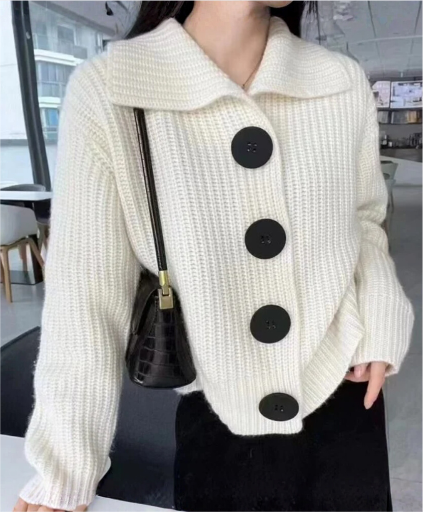 Jessica – Cardigan Donna con Bottoni Oversize