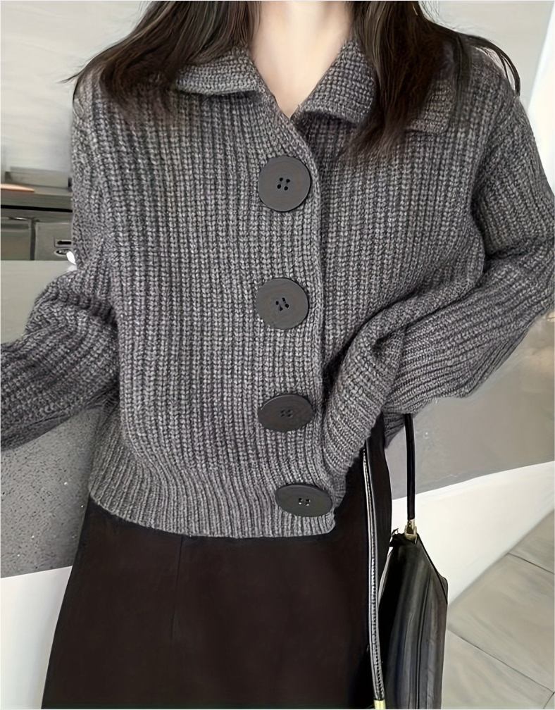 Jessica – Cardigan Donna con Bottoni Oversize