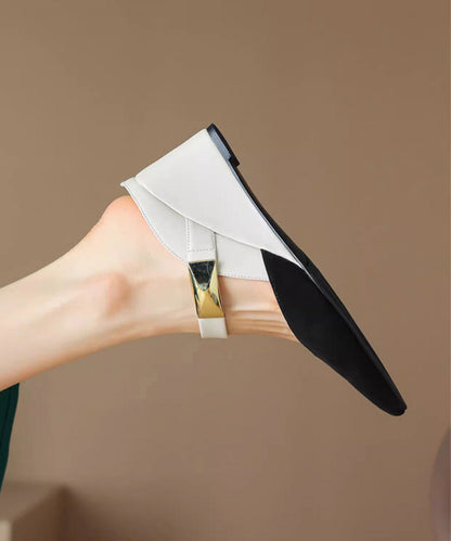 Massisa – Sandali Slide con Zeppa Apricot Punta Affusolata e Rivetti