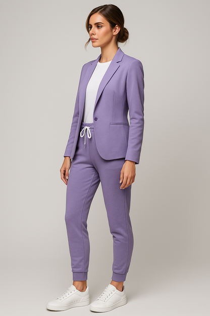 Hedonia - Set da donna con blazer e pantaloni jogger