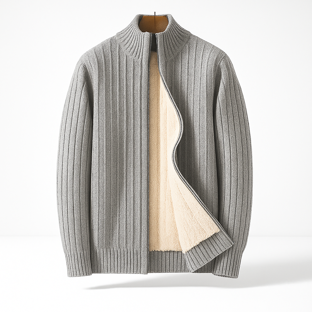 Tristam - Cardigan Zip Elegante Lussuoso Da Uomo