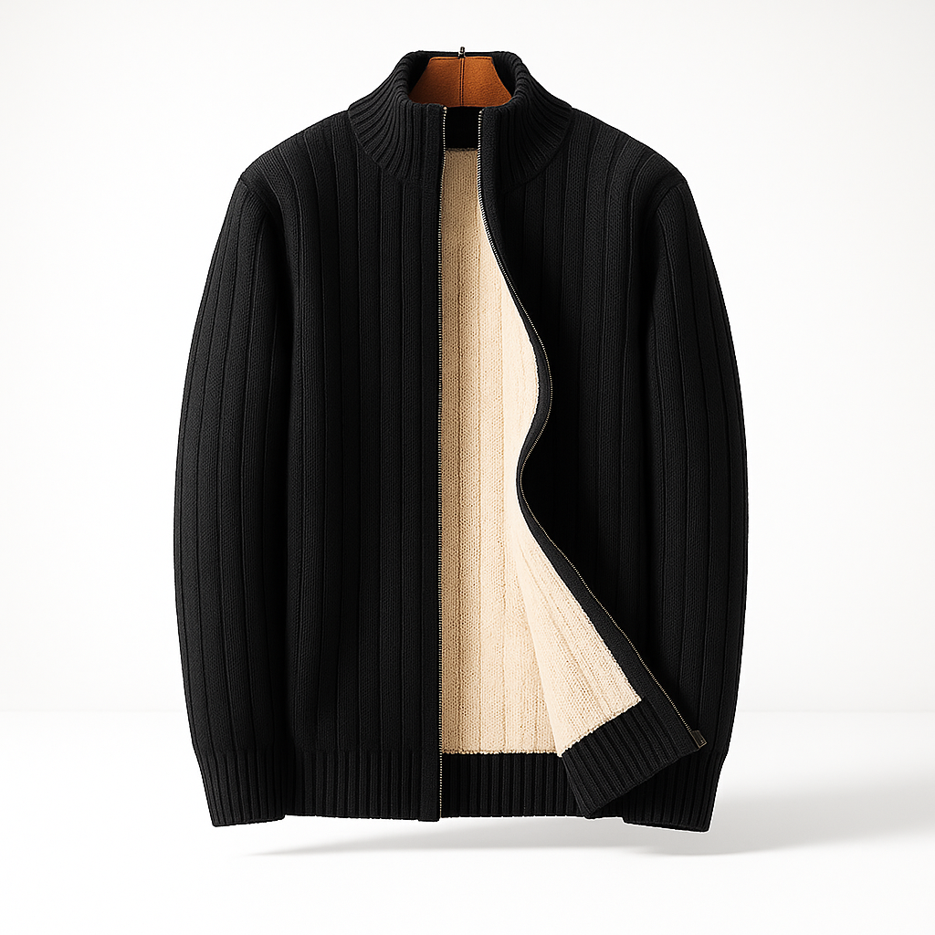 Tristam - Cardigan Zip Elegante Lussuoso Da Uomo
