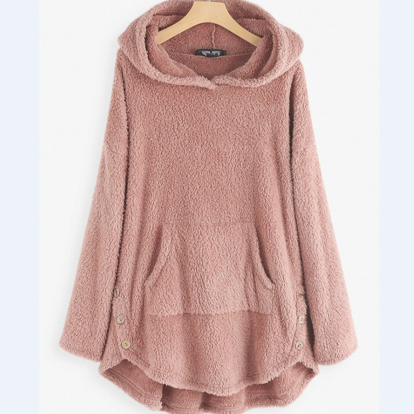 Frida - Maglione in Peluche con Cappuccio Morbido