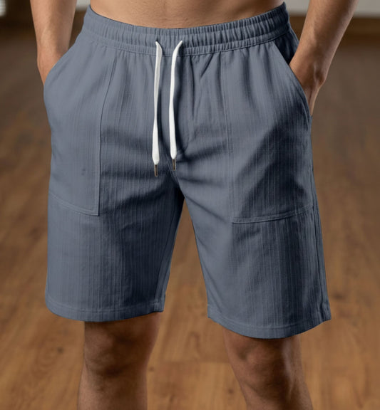 Duilio - Pantaloncini Grigio Antracite Cordoncino Uomo