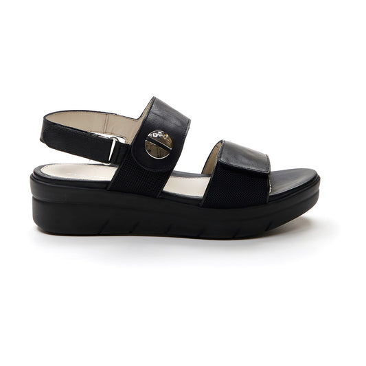 Tatiana - Sandali Zeppa Aqua Donna Neri Eleganti Comfort