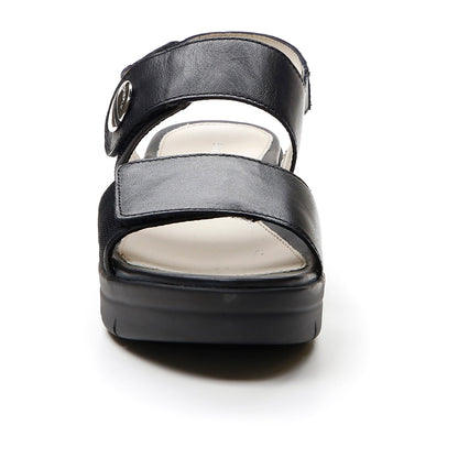 Tatiana - Sandali Zeppa Aqua Donna Neri Eleganti Comfort